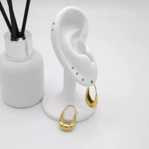 Arracada Tipo U Lisa 19mm Dorado