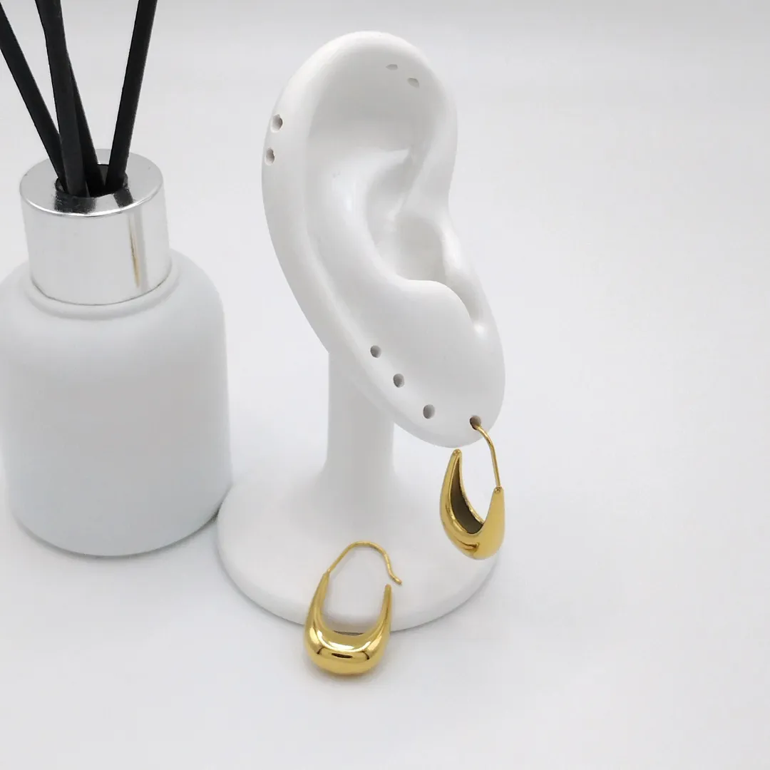Arracada Tipo U Lisa 19mm Dorado