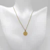 Collar Dije Doble Vista Letra N Cristal 45cm Dorado